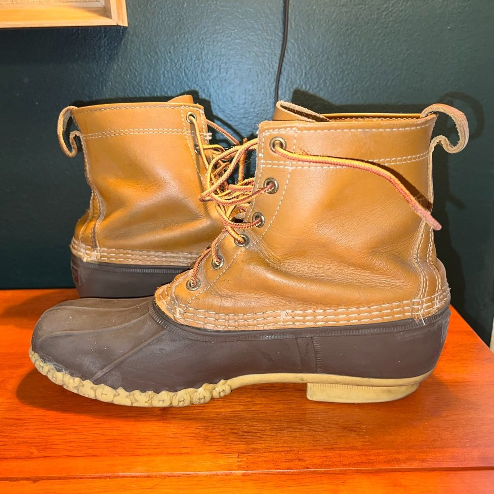L.L. Bean 8" Men's Duck Boots - Tan/Brown - Size 11 Mens